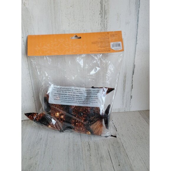 Dept 56 4033852 Halloween sisals orange fall village tree set glitter - Picture 5 of 6